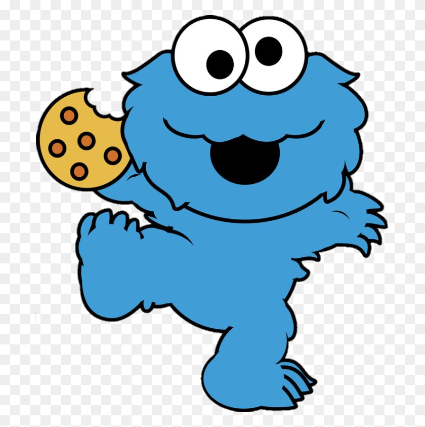699x783 Cookie Monster - Cookie Monster Clipart