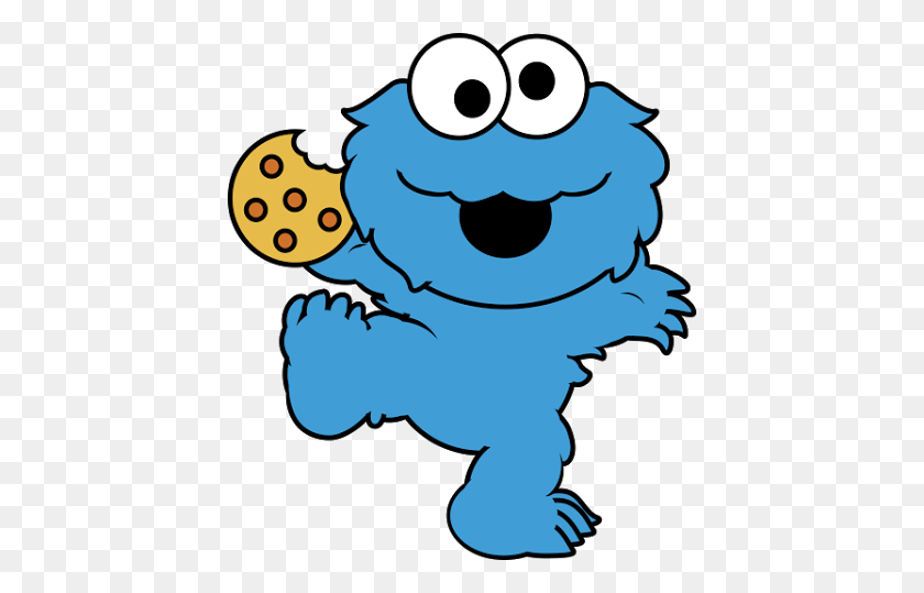 426x479 Cookie Monster Clip Art - Monster Clipart Black And White