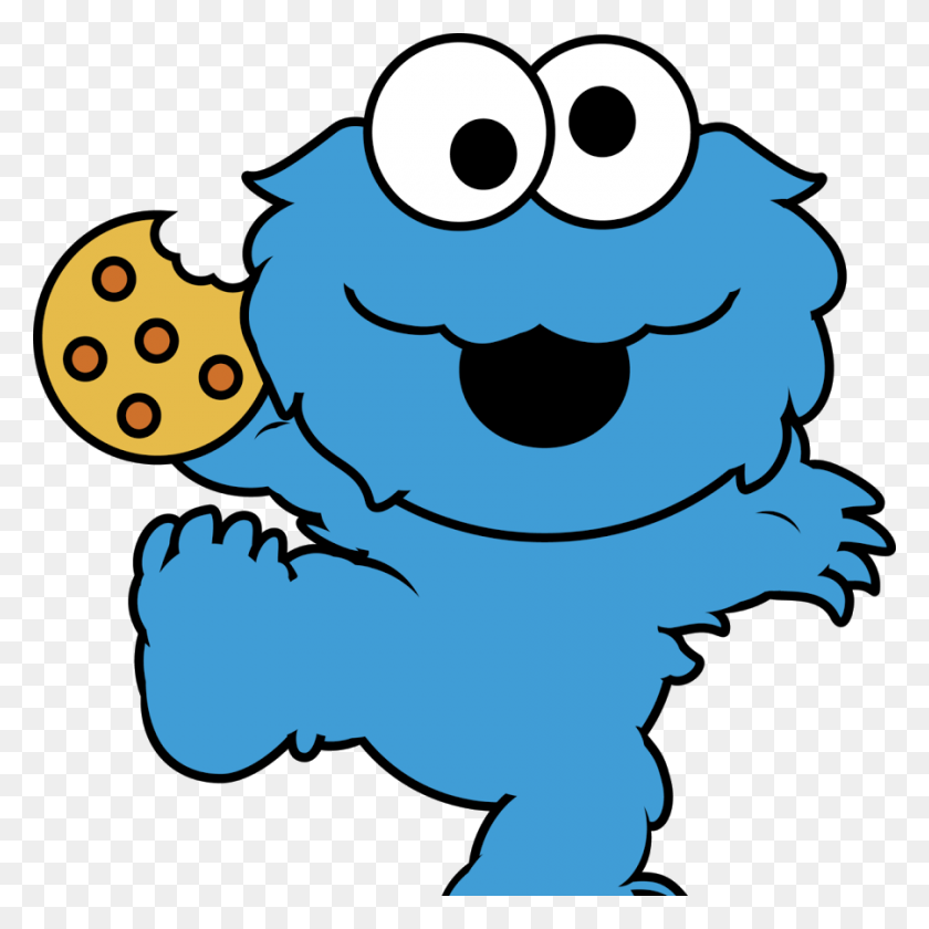 900x900 Cookie Monster Cute Cookies - Cookie Monster PNG