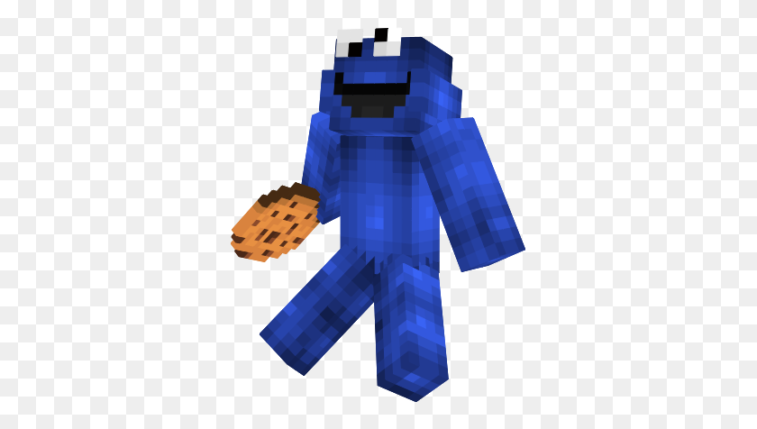 327x416 Cookie Monster Minecraft Skin - Cookie Monster PNG