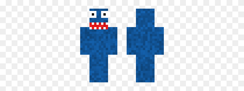288x256 Cookie Monster Minecraft Skin - Cookie Monster PNG