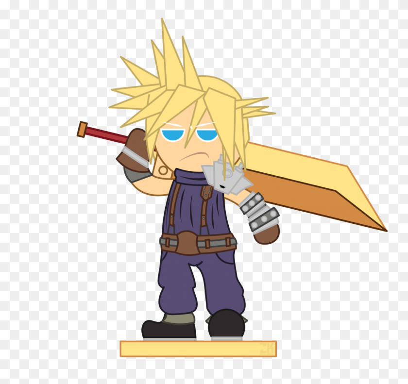 1024x960 Cookie Run Cloud Strife On Behance - Cloud Strife PNG