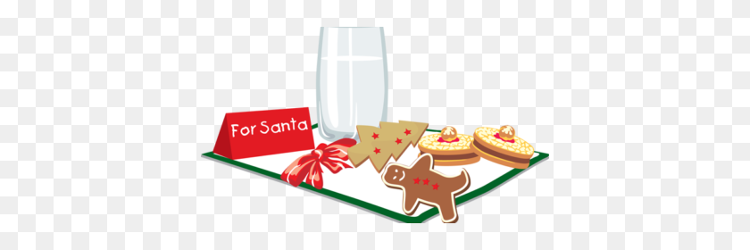 390x220 Cookies On The Plate For Santa Clipart Clip Art Images - Cookie Clipart