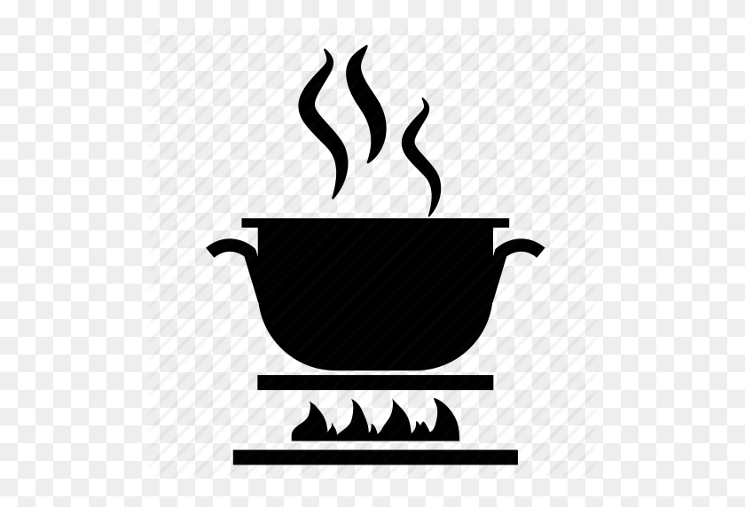 512x512 Cooking, Cooking Pot, Cooking Pot On Stove, Fire Flame, Stove Icon - Stove PNG
