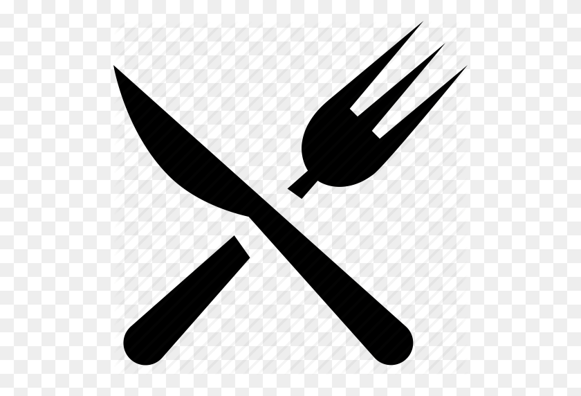 512x512 Cooking, Food, Fork, Gastronomy, Grill, Knife, Restaurant Icon - Fork And Knife PNG