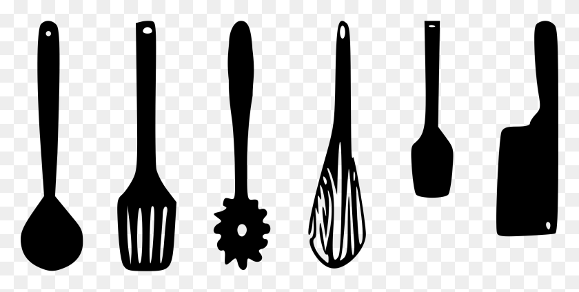 2400x1120 Cooking Fork Clipart, Explore Pictures - Tools Black And White Clipart