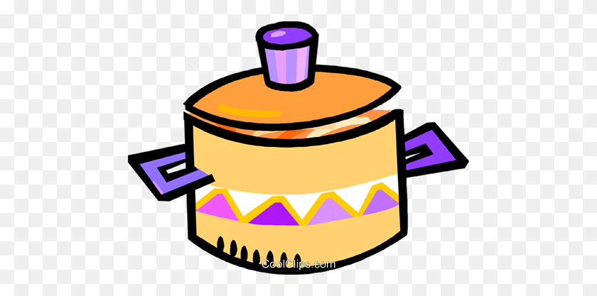 480x357 Cooking Pot Royalty Free Vector Clip Art Illustration - Cooking Pot Clipart