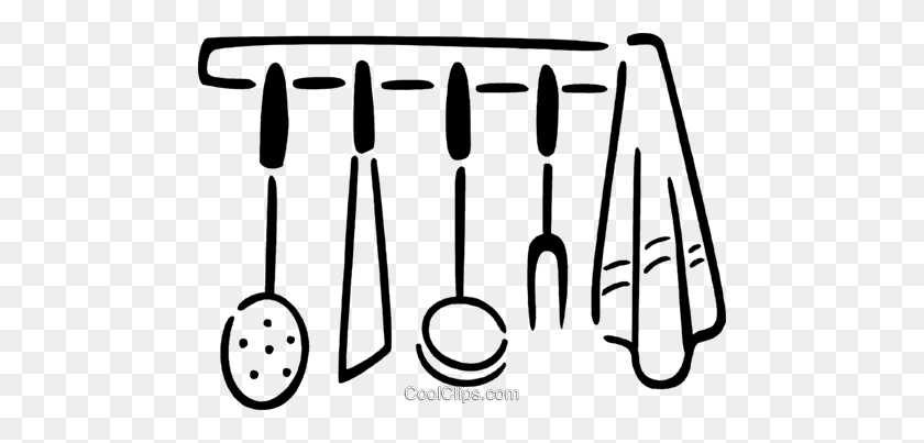 480x343 Cooking Tools Royalty Free Vector Clip Art Illustration - Kitchen Tools Clipart