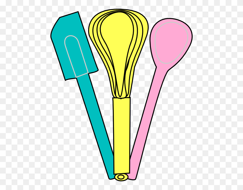 492x597 Cooking Utensils Clipart Group With Items - Culinary Clipart