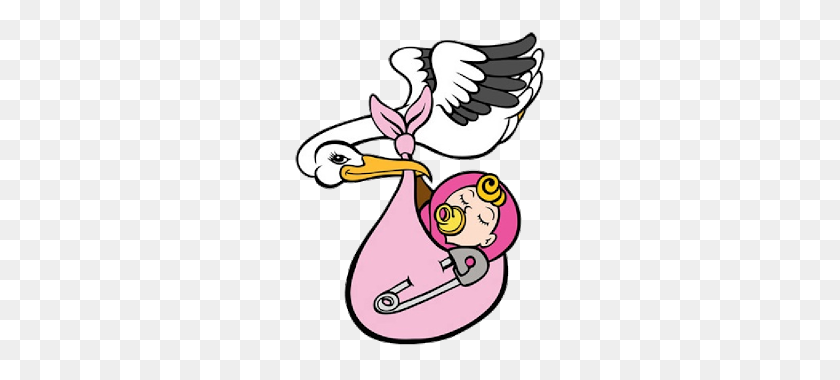 320x320 Cool Baby Girl Stork Clipart Baby Girl Baby Shower Imágenes Prediseñadas Para Niñas - Cute Baby Girl Clipart
