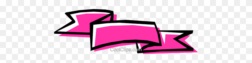 480x150 Cool Banner Royalty Free Vector Clip Art Illustration - Pink Banner Clipart