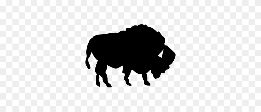 Cool Buffalo Sticker - Buffalo Clipart Black And White