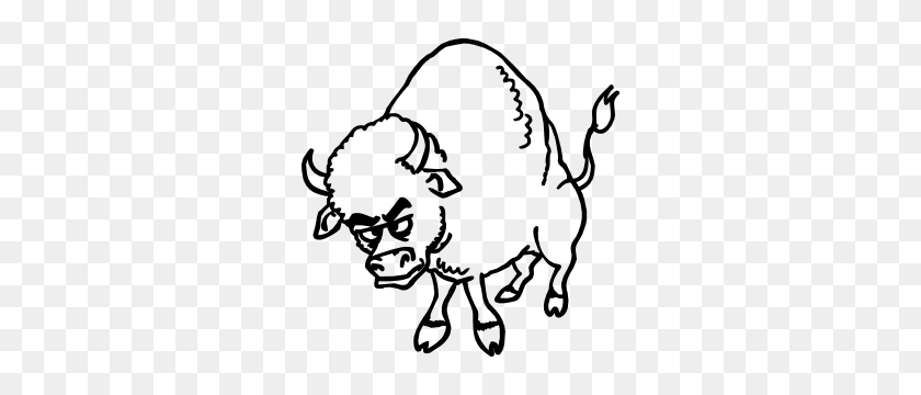 300x300 Cool Buffalo Stickers Decals Customizable Durable - Buffalo Clipart Black And White