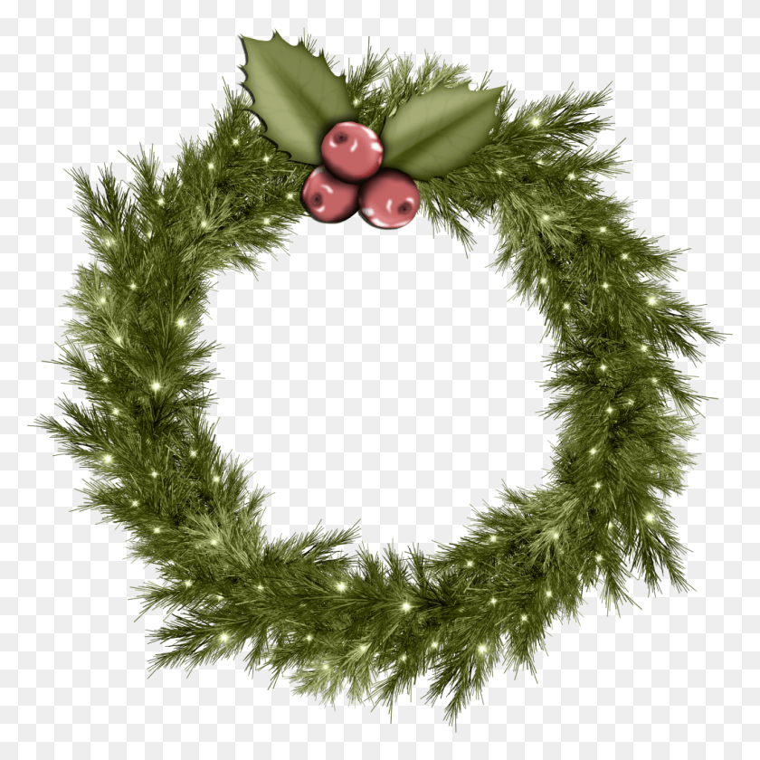1024x1024 Cool Christmas Wreath Png Image - Cool PNG Images
