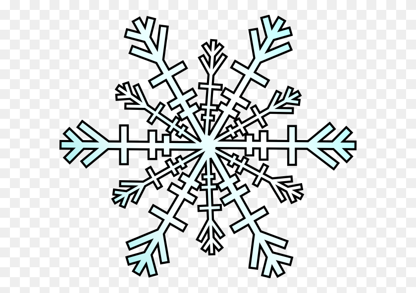 600x532 Cool Clipart Snowflake - Snowman Border Clipart