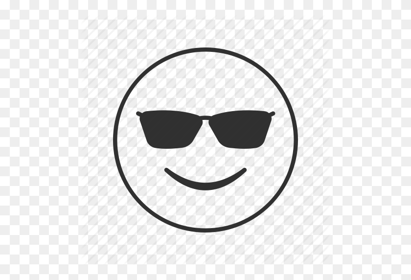 512x512 Emoji, Лицо В Солнцезащитных Очках, Улыбающееся Лицо, Лето - Солнцезащитные Очки Emoji Png
