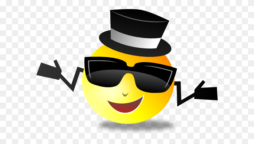 600x417 Cool Dapper Shruggy Smiley Clipart - Cool Guy Clipart