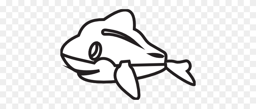 444x298 Cool Dolphin Clipart - Dolphin Clipart Black And White