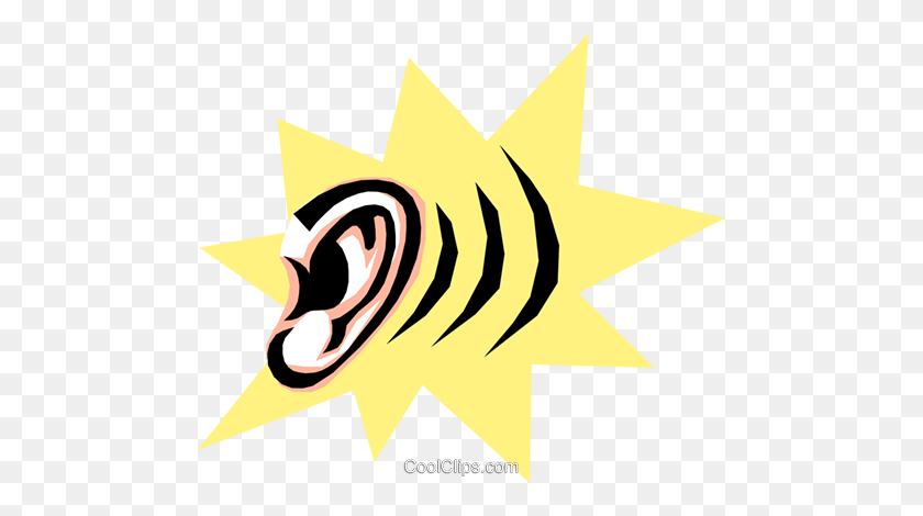480x410 Cool Ear Royalty Free Vector Clip Art Illustration - Cool Clipart