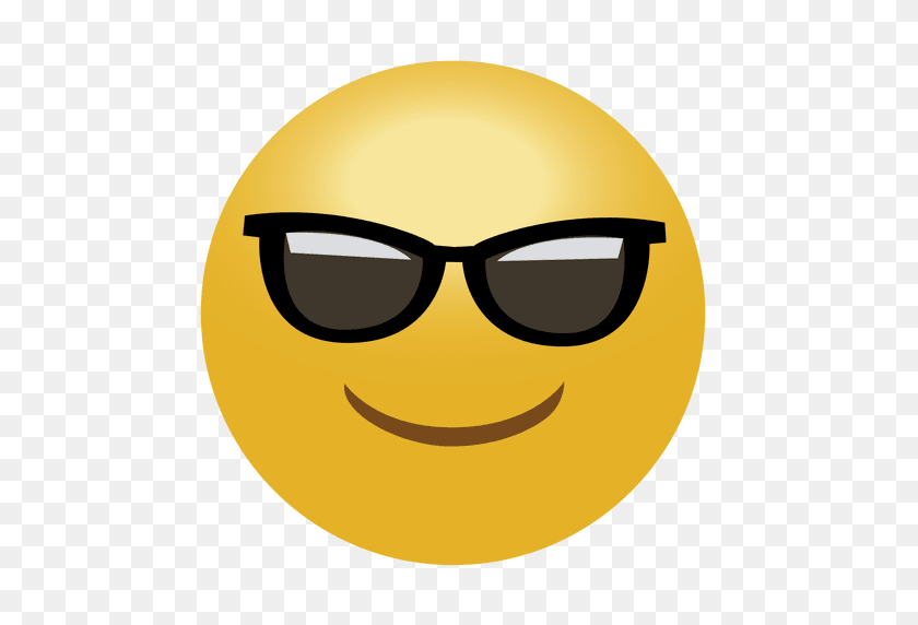 512x512 Cool Emoji Emoticon - Sonrisa Emoji Png
