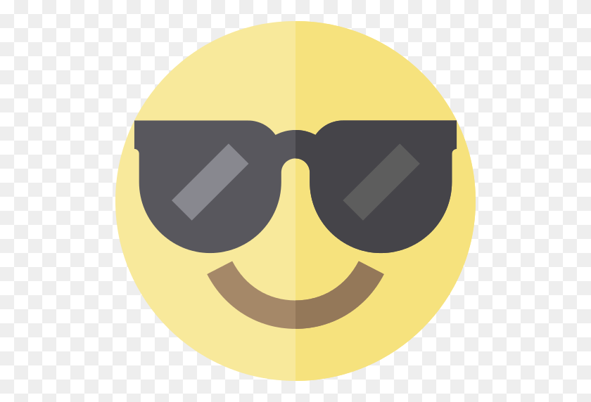 512x512 Cool Emoji Png Icon - Glasses Emoji PNG