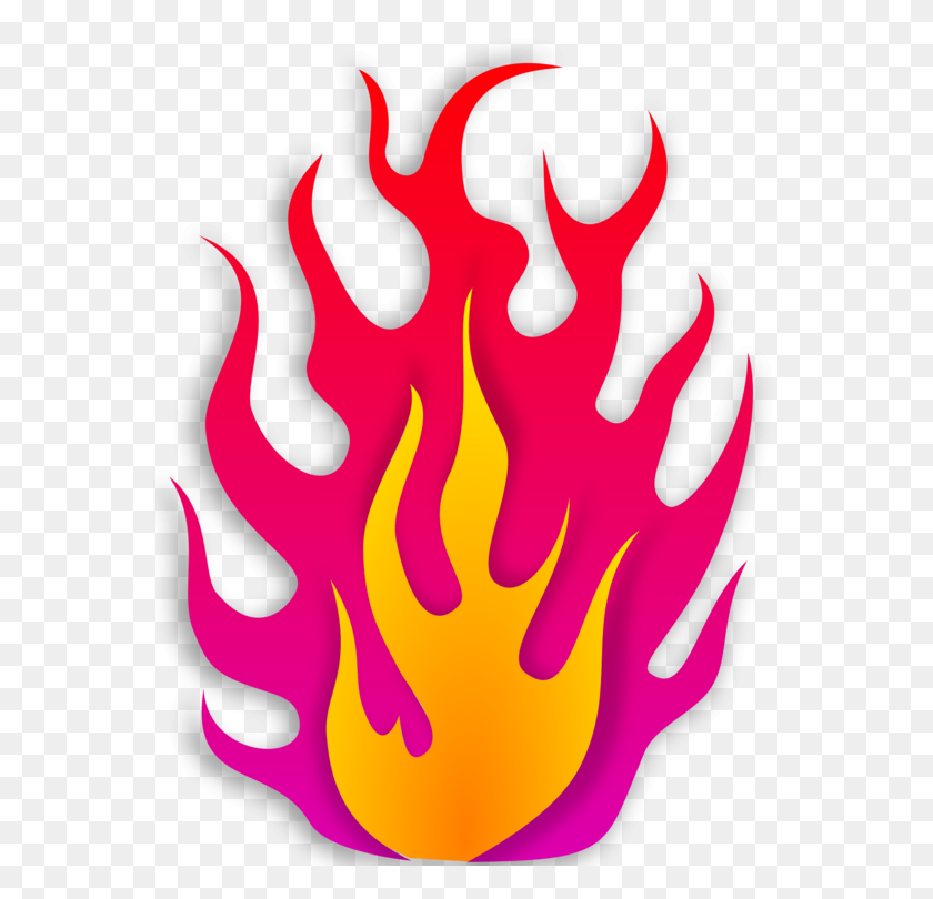 564x750 Cool Flame Download Colored Fire - Cross And Flame Clipart