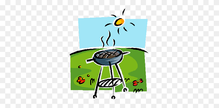 306x356 Cool Grilling Clip Art Gas Grill Illustration Red Grill And Yellow - Propane Tank Clipart