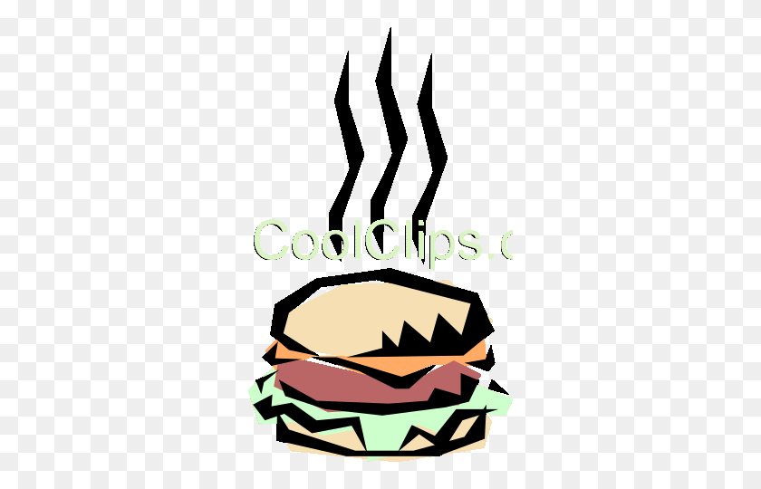 292x480 Cool Hamburger Royalty Free Vector Clip Art Illustration - Burger Clipart