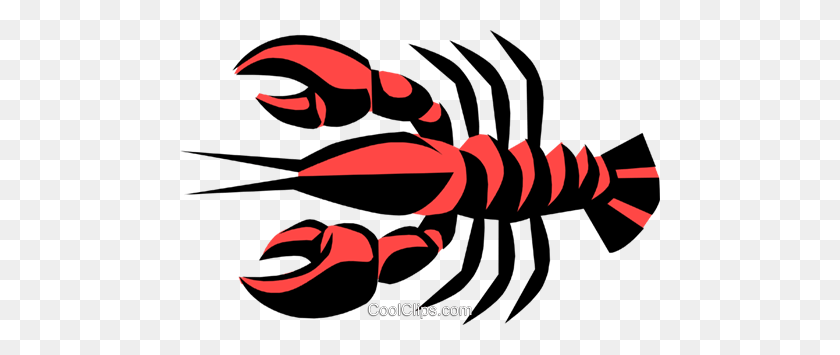 480x295 Cool Lobsters Royalty Free Vector Clip Art Illustration - Shellfish Clipart