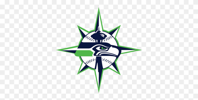 364x367 Cool Mashup! Marinersseahawks My Home Town - Seahawks Logo PNG