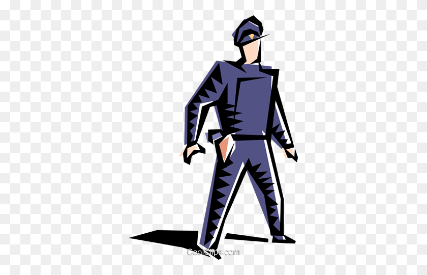 333x480 Cool Policeman Royalty Free Vector Clip Art Illustration - Police Man Clipart