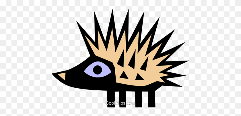 480x346 Cool Porcupine Royalty Free Vector Clipart Illustration - Porcupine Clipart