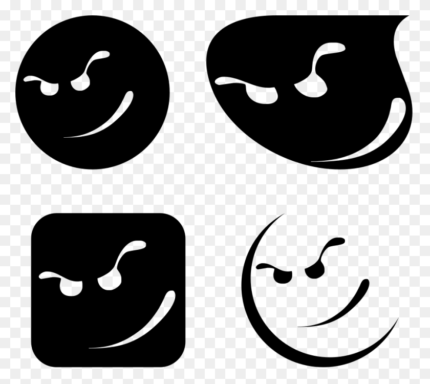 900x797 Cool Smileys Cartoon Faces Png Clip Arts For Web - Faces PNG