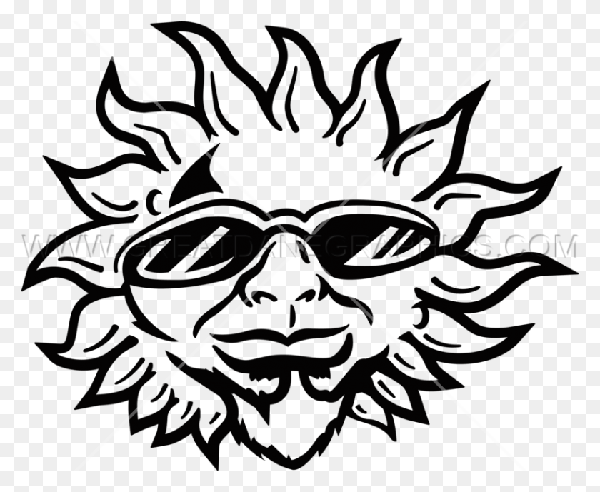 825x666 Cool Sun Production Ready Artwork For T Shirt Printing - Sun PNG Transparent