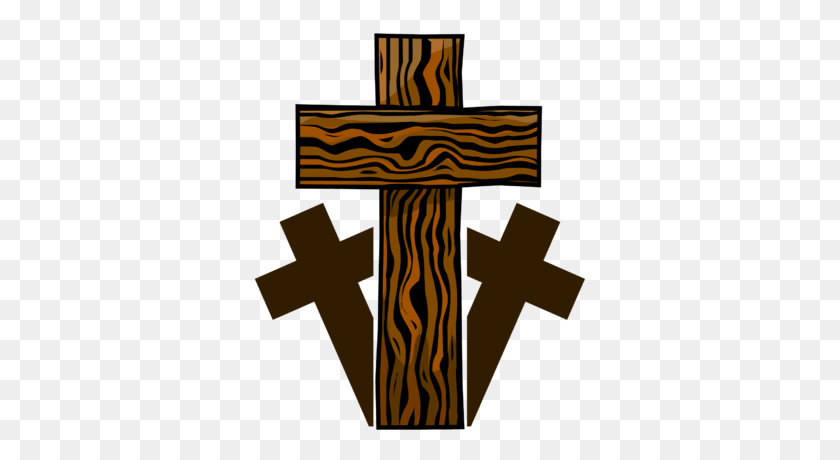 340x400 Самый Крутой Клипарт Изображение Креста Три Деревянных Креста Изображение Креста - Деревянный Крест Png