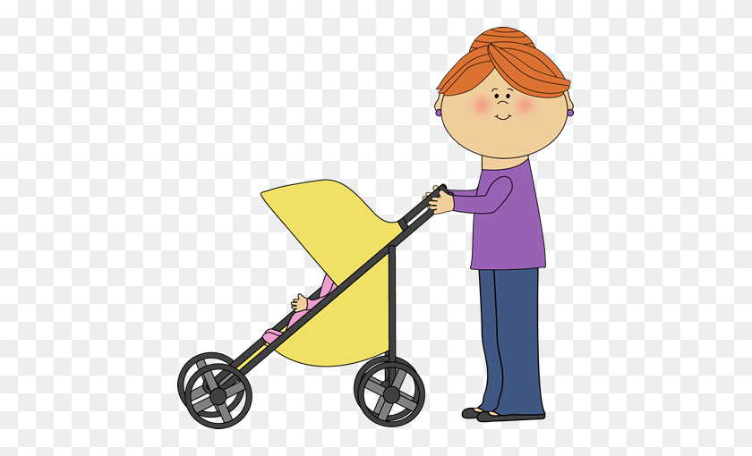 443x450 Coolest Push Clipart Mom Pushing Baby Stroller Clip Art Image - Push Clipart