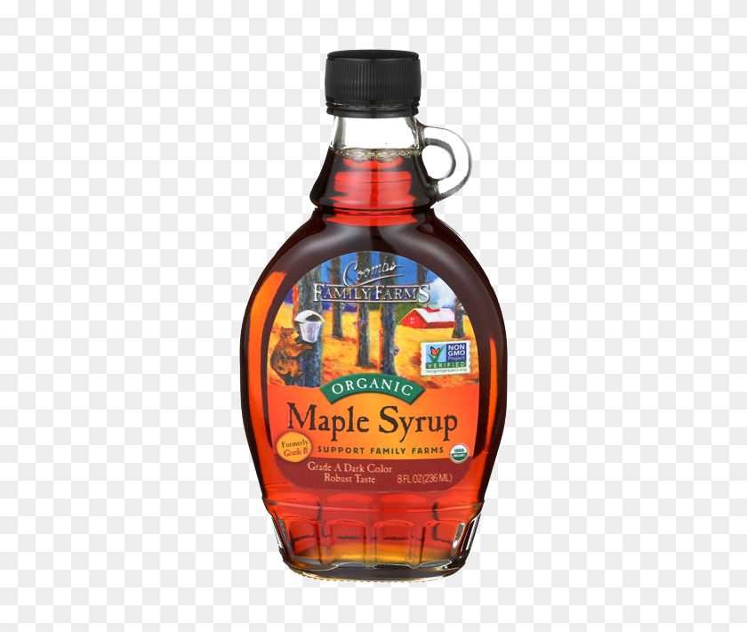 650x650 Coombs Family Farms Maple Syrup Organic Grade B Bottle - Maple Syrup PNG