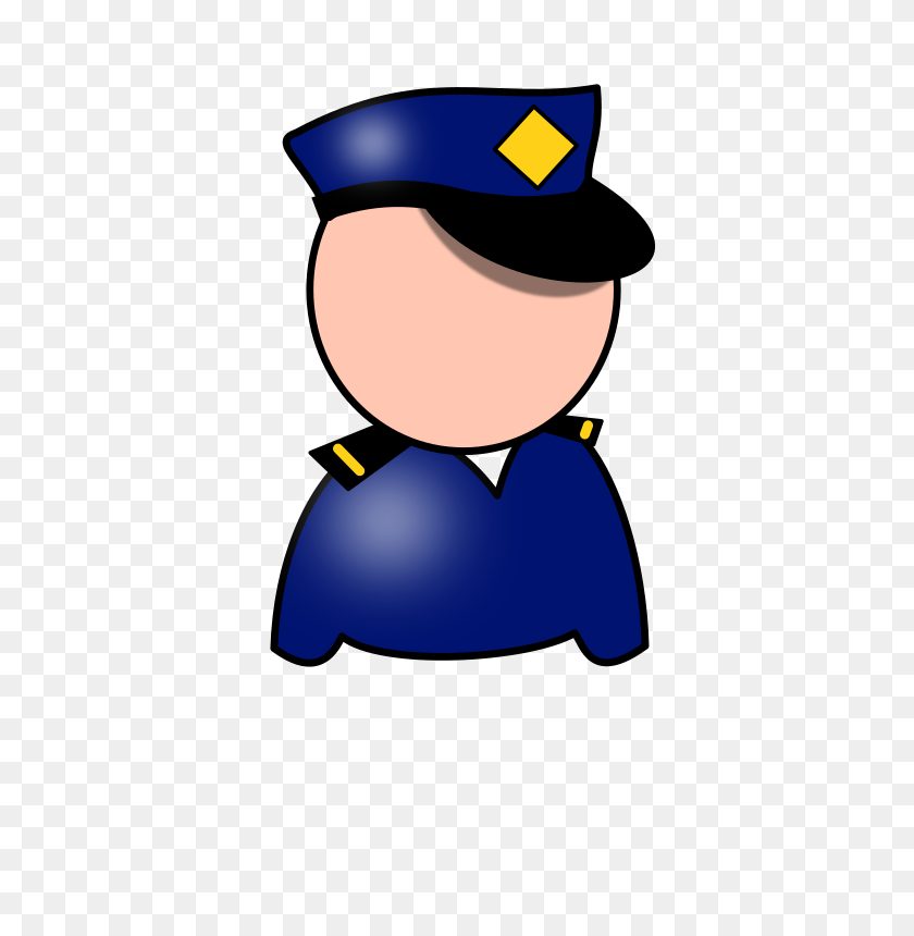 566x800 Лицо Полицейского - Заглавные Буквы Клипарт
