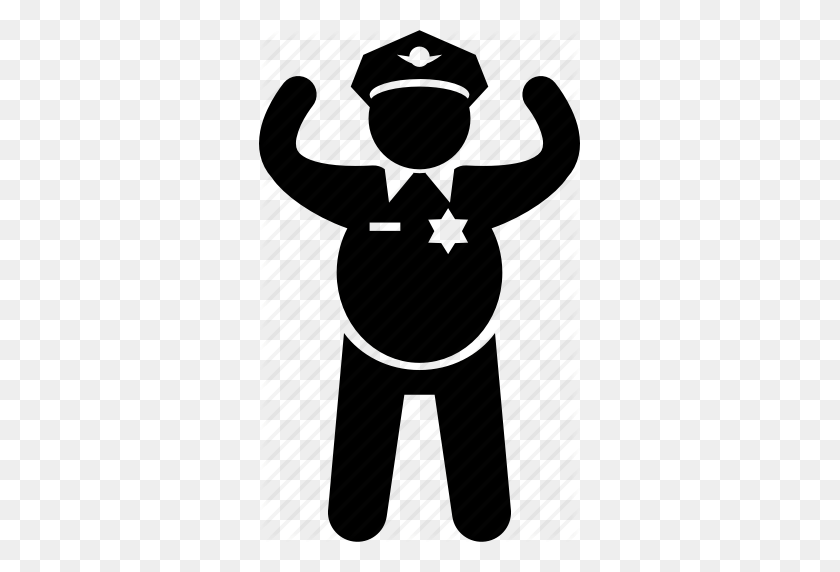 321x512 Cop, Fat, Muscle, Muscular, Police, Policeman, Strong Icon - Policeman PNG