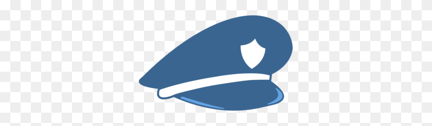 299x186 Cop Hat Police Blue White Clip Art - Police Hat PNG
