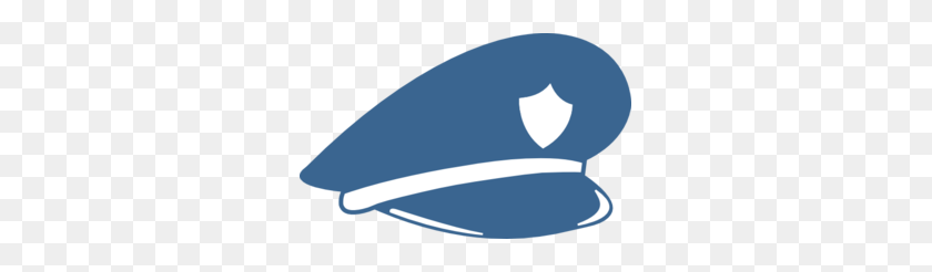 299x186 Sombrero De Policía Policía Azul Blanco Clipart - Cop Clipart