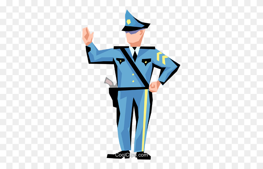 313x480 Cop Royalty Free Vector Clip Art Illustration - Police Officer Clipart