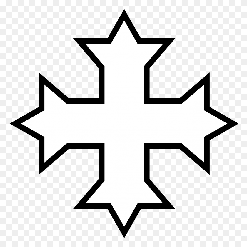 2000x2000 Coptic Cross Outline - Cross Outline PNG