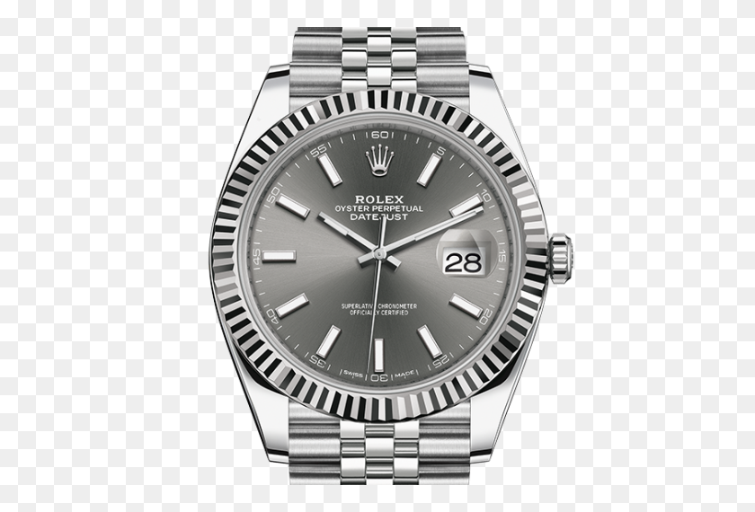 840x550 Copia De Reloj De Hombre Rolex Datejust Oystersteel Y Oro Blanco - Rolex Png