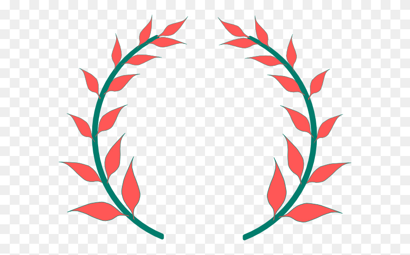 600x463 Coral Clipart Wreath - Coral PNG