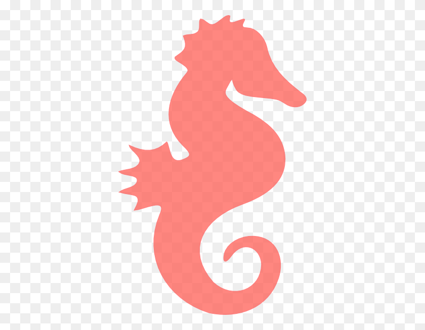 372x593 Coral Seahorse Clip Art - Seahorse Clipart