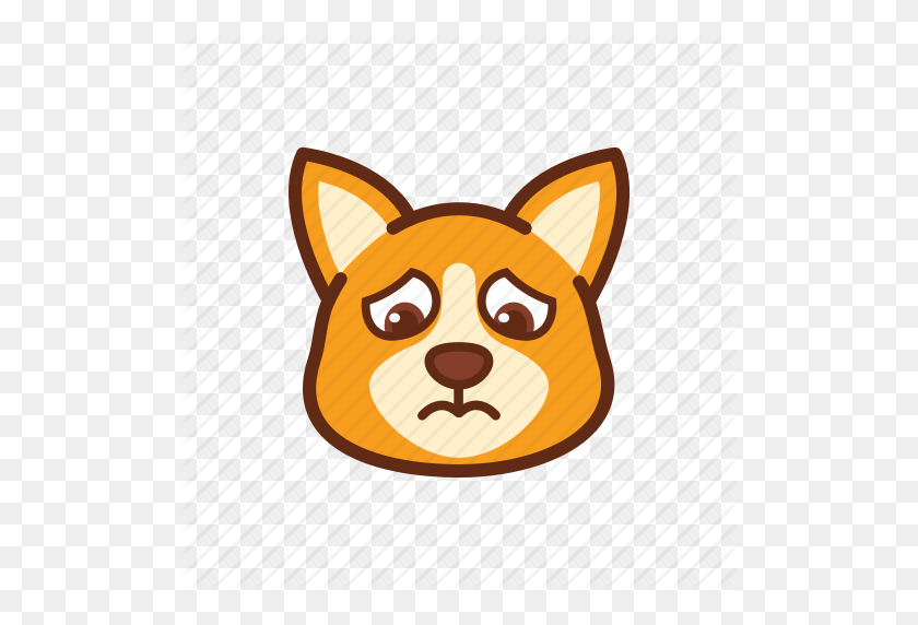 512x512 Corgi, Cry, Cute, Dog, Emoticon, Expression, Sad Icon - Sad Dog PNG