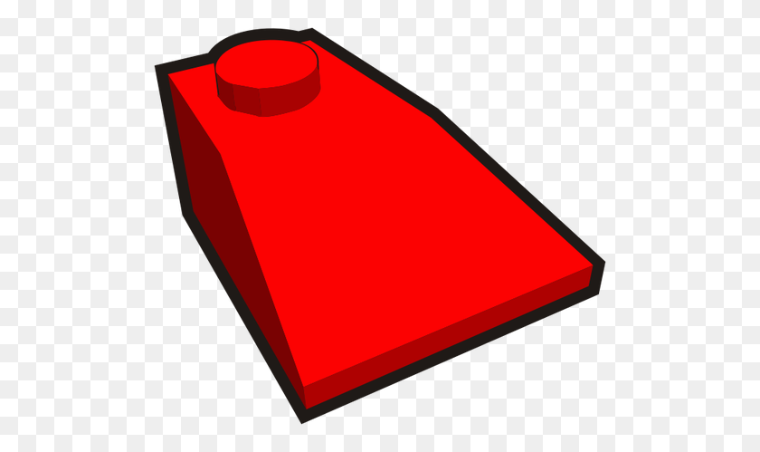 500x439 Corner Kid's Brick Element Red Vector Clipart - Base 10 Blocks Clipart