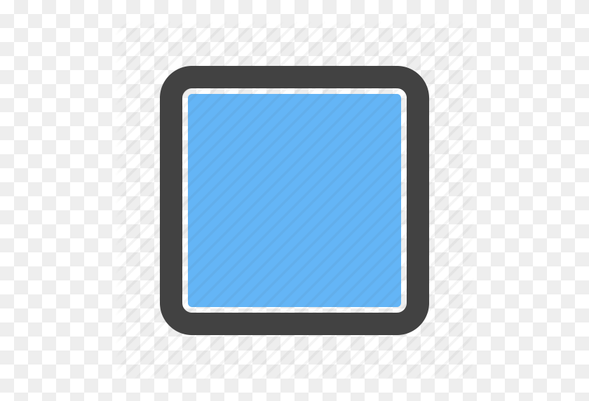 512x512 Corner, Round, Square, With Icon - Round Square PNG