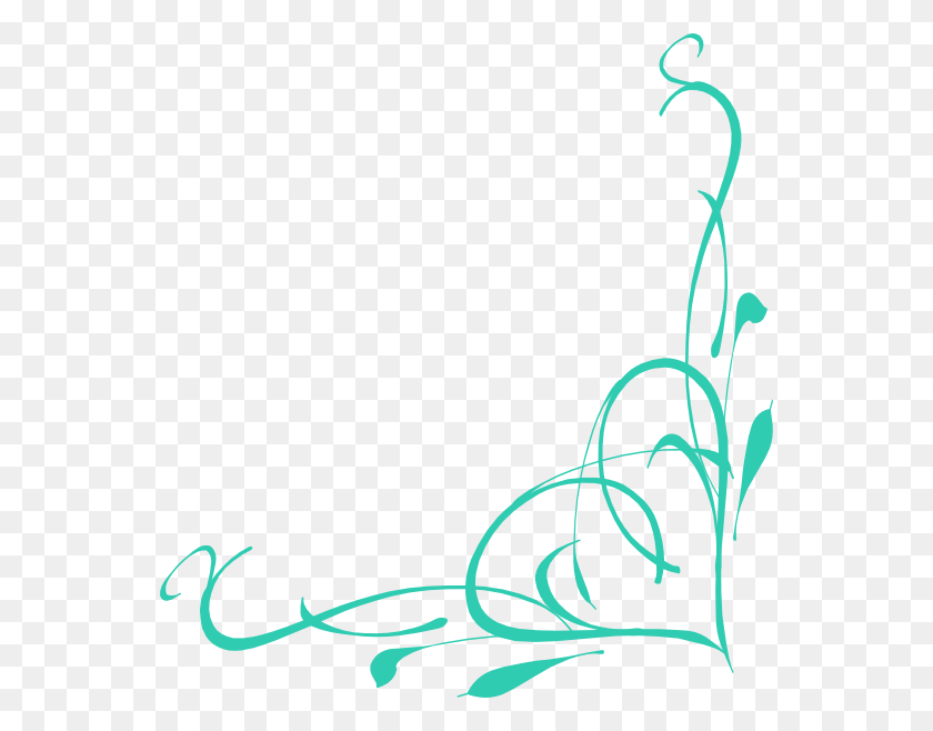 552x598 Corner Swirl Clipart - Fleur De Lis Clip Art